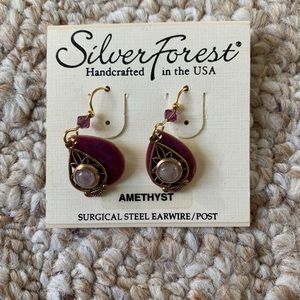 Silver Forest hand crafted earrings - amethyst